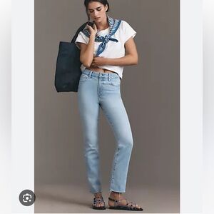 Paige Cindy crop jean with frayed hem, size 27